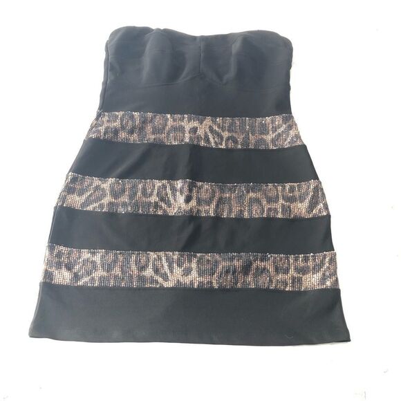 𝅺deb plus size 2X bodycon leopard sequin dress - Picture 1 of 5